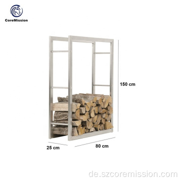 Eisenpulverbeschichtetes abnehmbares Lagerfeuerholzregal